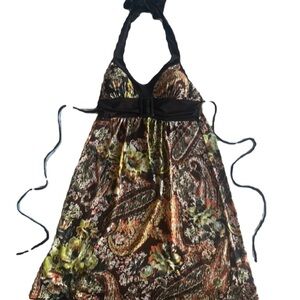 Y2K Paisley Mini Dress